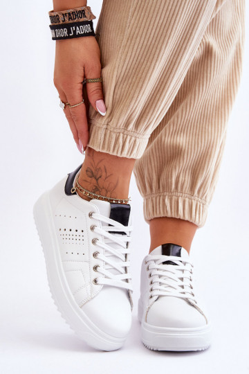 Sportieve schoenen Wit-zwart Be First!