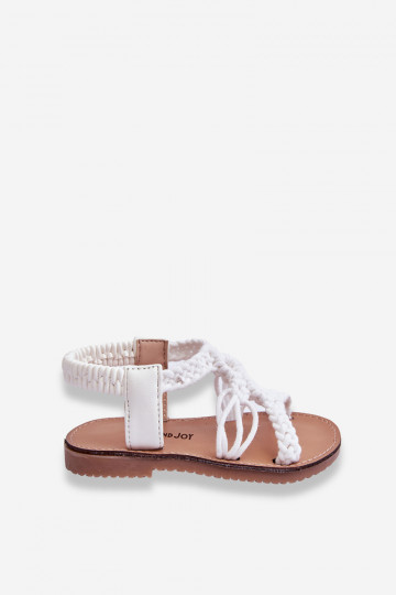 Gevlochten kindersandalen in de witte kleur Tracy 2