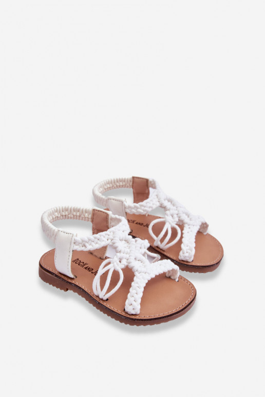 Gevlochten kindersandalen in de witte kleur Tracy Gevlochten kindersandalen in de witte kleur Tracy