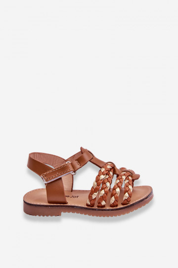 Kindersandalen met bandjes bruin kleur Sammy 2