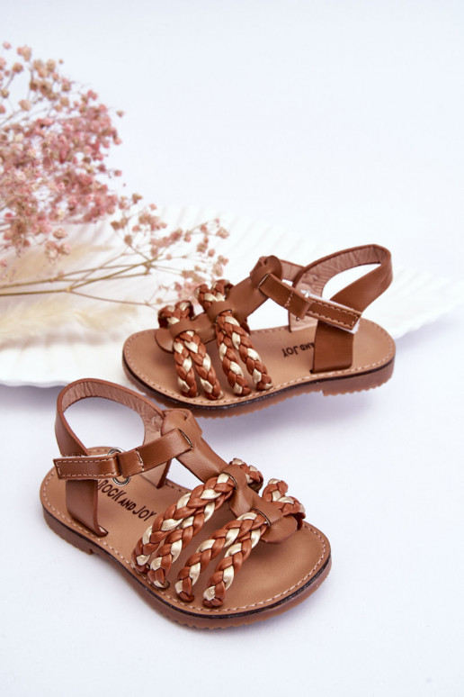Kindersandalen met bandjes bruin kleur Sammy Kindersandalen met bandjes bruin kleur Sammy
