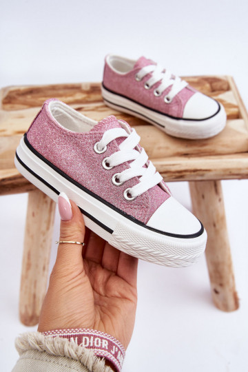 Kindervrijetijdsschoenen met bandjes in roze Wella