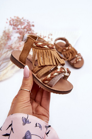 Kindersandalen in de bruine kleur Missy