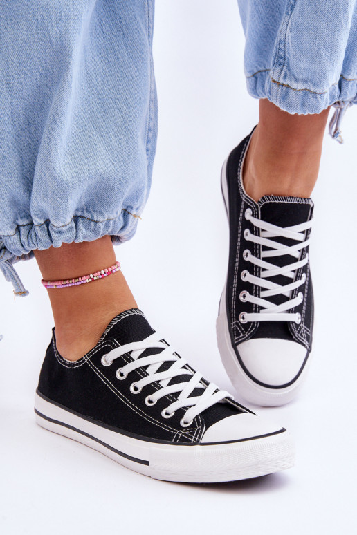 Klassieke sportschoenen voor dames in de zwarte kleur Vegas