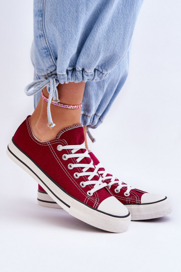 Klassieke sportschoenen voor dames in de bordeauxrode kleur Vegas