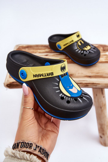 Kinderpantoffels in crocs-stijl Batman Grendene Kids JJ385005 zwarte kleur