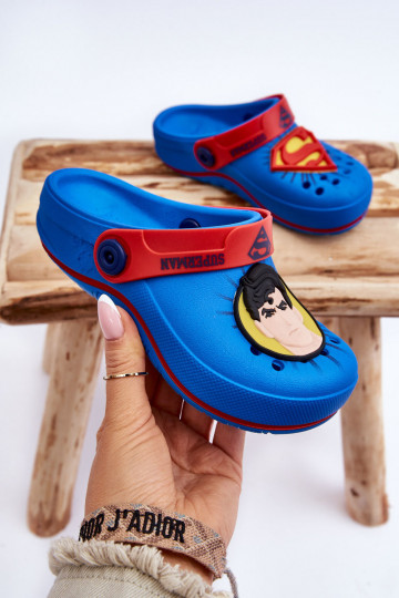 Kinderpantoffels in krokodillenstijl Superman Grendene Kids JJ385004 blauw