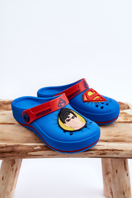 Kinderpantoffels in krokodillenstijl Superman Grendene Kids JJ385004 blauw