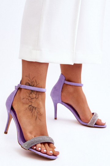 Suède schoenen met hak Purple Moments