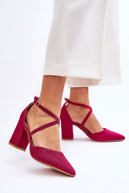 Glanzende schoenen met hoge hakken in roze Galaxy Glanzende schoenen met hoge hakken in roze Galaxy