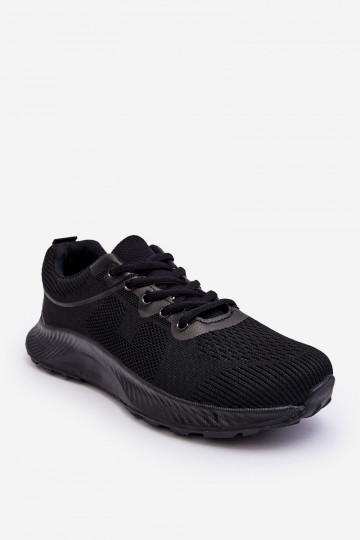 Klassiek model Sportieve schoenen met veters in de kleur Jasper zwart