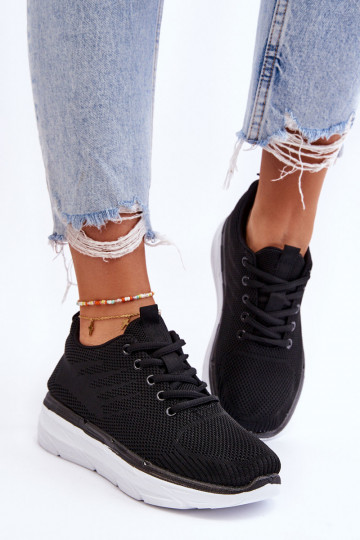 Sportschoenen met veters in de kleur zwart Lavarone 2