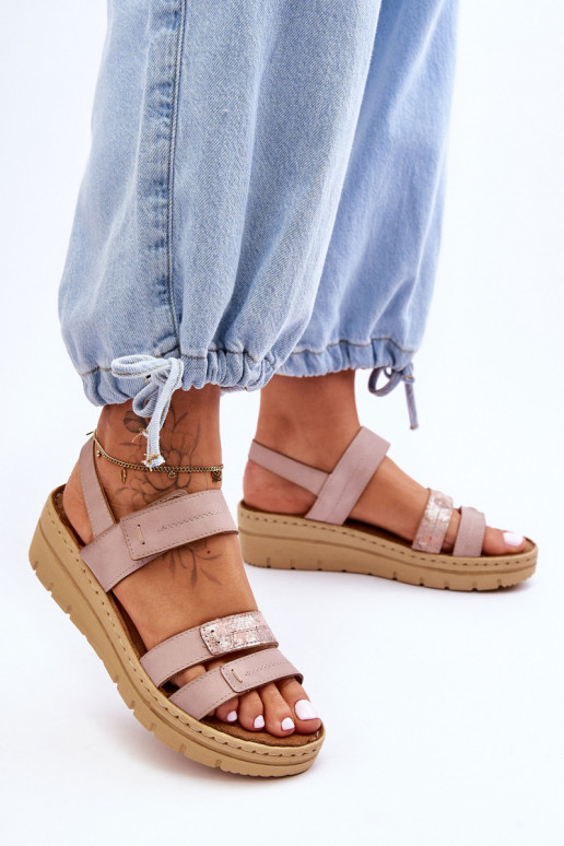 Sandalen met plaksluiting roze Fresh Look Sandalen met plaksluiting roze Fresh Look