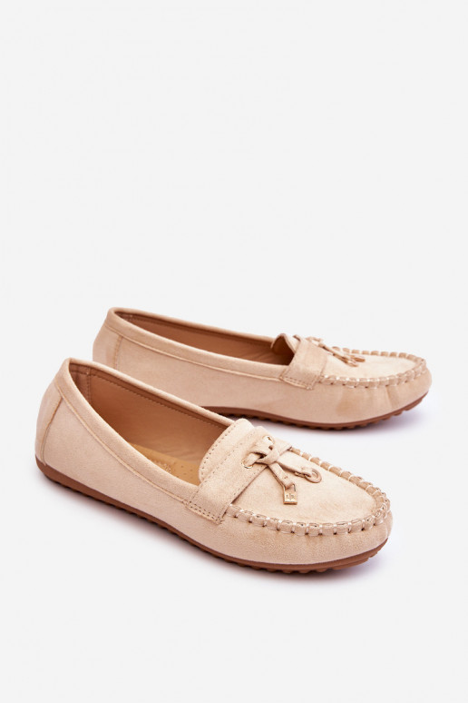 Klassieke suède mocassins beige Good Time