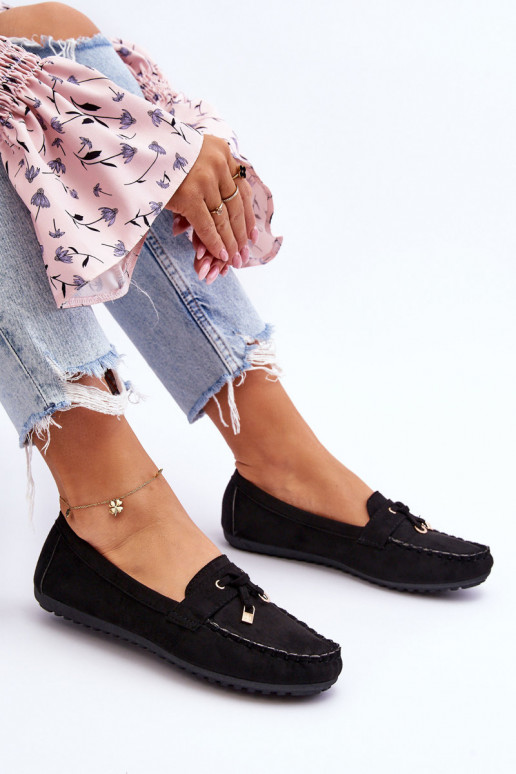 Klassieke suède mocassins in zwart Good Time Klassieke suède mocassins in zwart Good Time