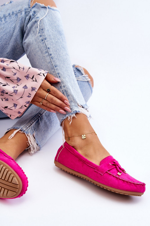 Klassieke suède mocassins in roze Good Time Klassieke suède mocassins in roze Good Time