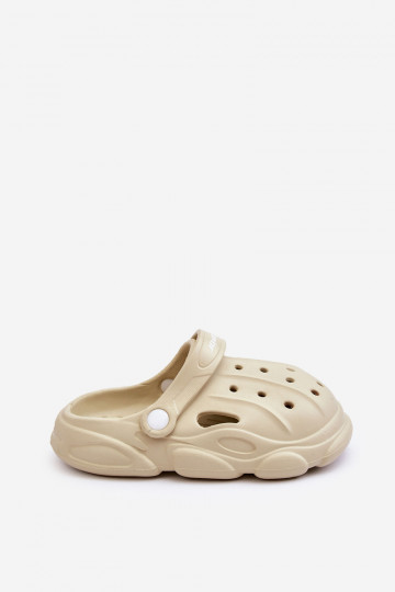 Kinderslippers zoals Crocs beige Cloudy 2