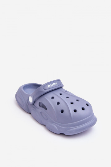 Kinderslippers type Crocs in blauw Cloudy