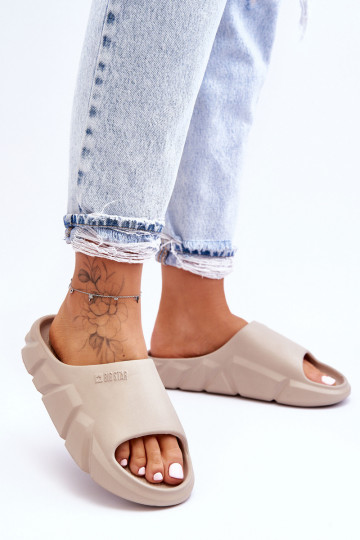 Licht Lichte pantoffels Big Star LL274593 beige