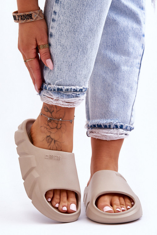 Licht Lichte pantoffels Big Star LL274593 beige