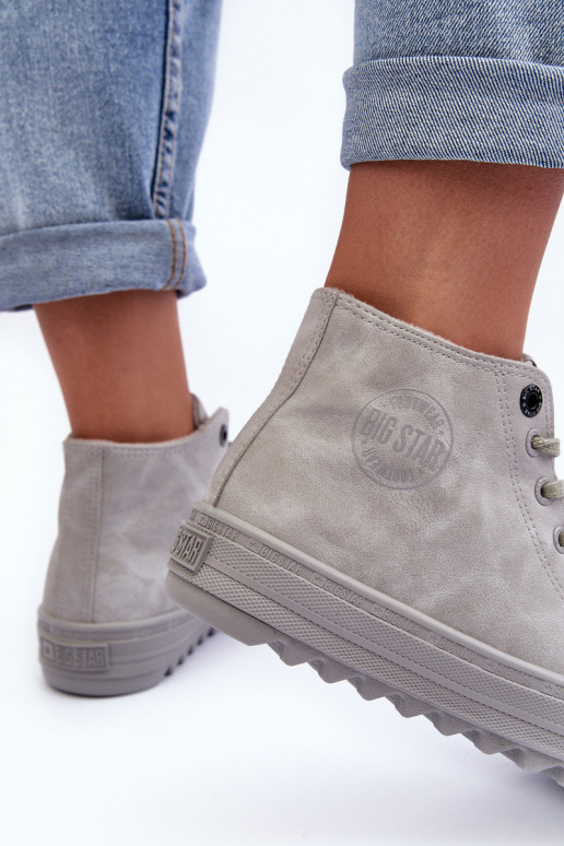 Vrijetijdsschoenen Big Star Hoog opInarmen grijs GG274070 Vrijetijdsschoenen Big Star Hoog opInarmen grijs GG274070