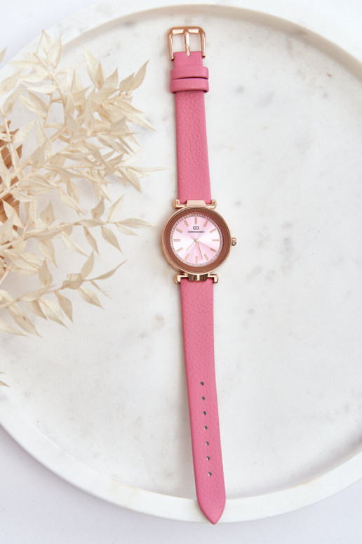 Leren dameshorloge Giorgio&Dario roze Leren dameshorloge Giorgio&Dario roze