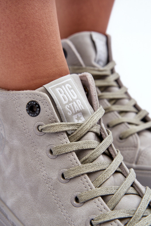 Vrijetijdsschoenen Big Star Hoog opInarmen grijs GG274070 Vrijetijdsschoenen Big Star Hoog opInarmen grijs GG274070