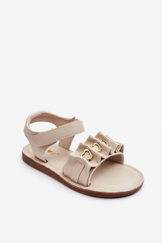 Kindersandalen met zelfklevende sluiting beige Havana Kindersandalen met zelfklevende sluiting beige Havana