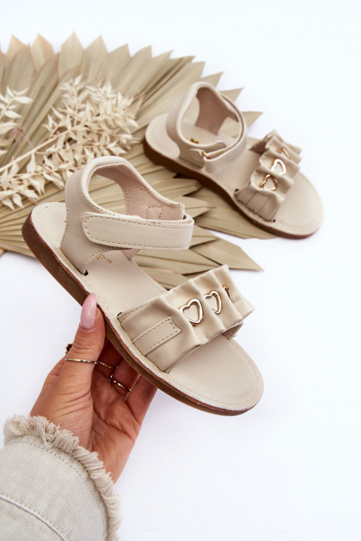 Kindersandalen met zelfklevende sluiting beige Havana Kindersandalen met zelfklevende sluiting beige Havana
