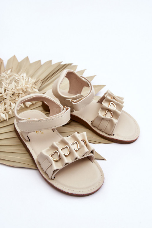 Kindersandalen met zelfklevende sluiting beige Havana Kindersandalen met zelfklevende sluiting beige Havana