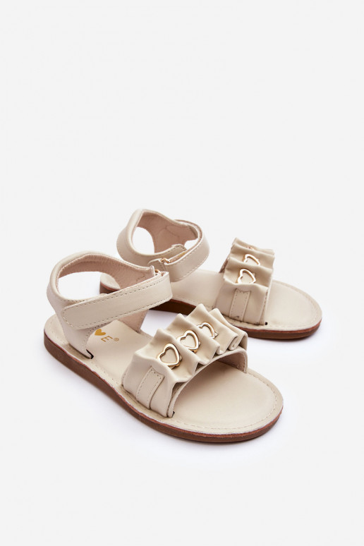 Kindersandalen met zelfklevende sluiting beige Havana Kindersandalen met zelfklevende sluiting beige Havana