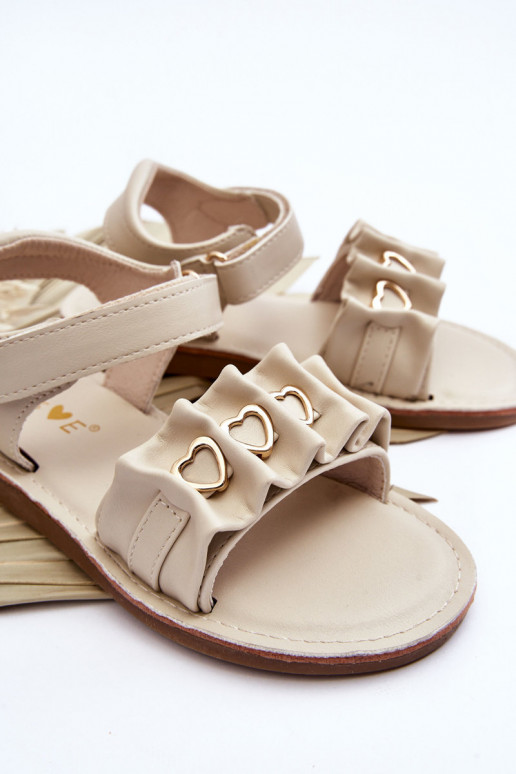 Kindersandalen met zelfklevende sluiting beige Havana Kindersandalen met zelfklevende sluiting beige Havana