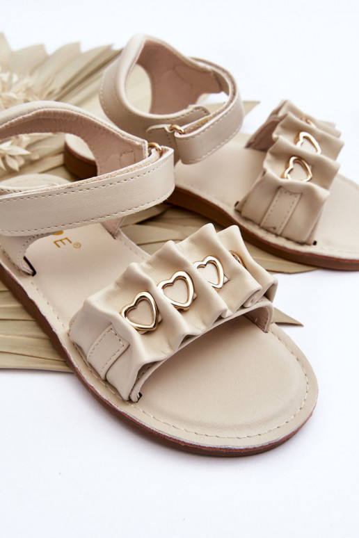 Kindersandalen met zelfklevende sluiting beige Havana Kindersandalen met zelfklevende sluiting beige Havana