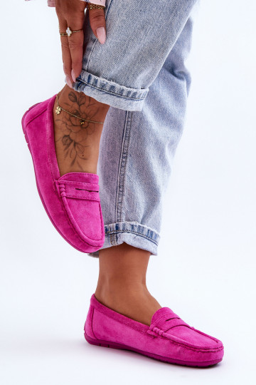 Elegante suède mocassins in roze kleur Lenvie
