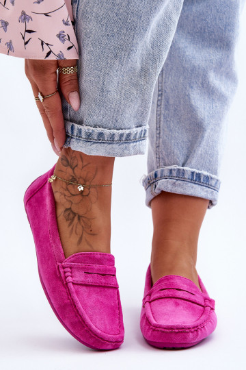Elegante suède mocassins in roze kleur Lenvie 2