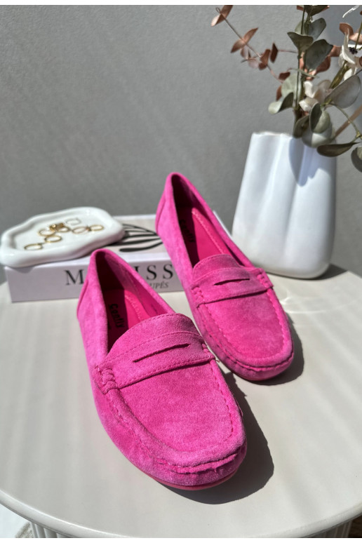 Elegante suède mocassins in roze kleur Lenvie