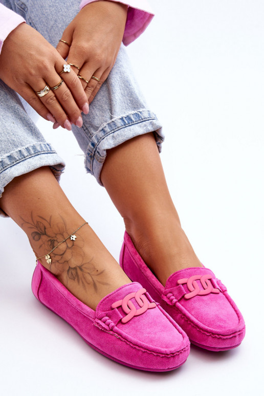 Suède mocassins roze Rabell Suède mocassins roze Rabell