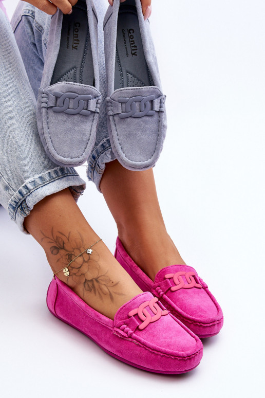 Suède mocassins roze Rabell Suède mocassins roze Rabell