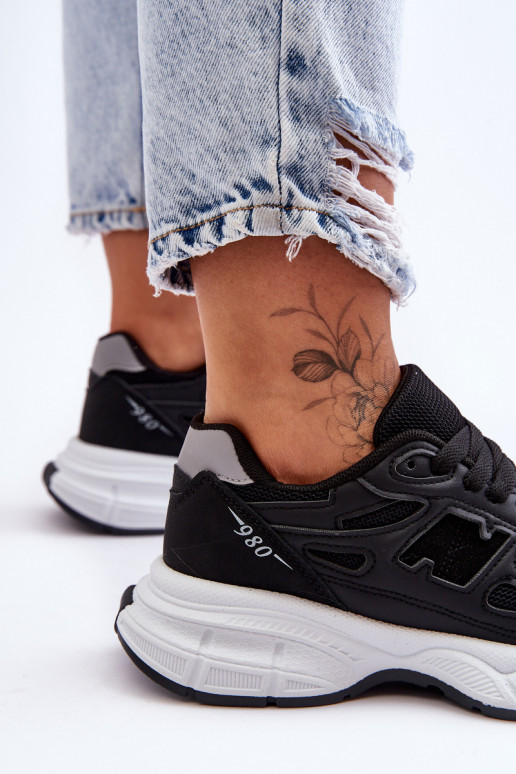 sneakers met mesh in de zwarte kleur Venice