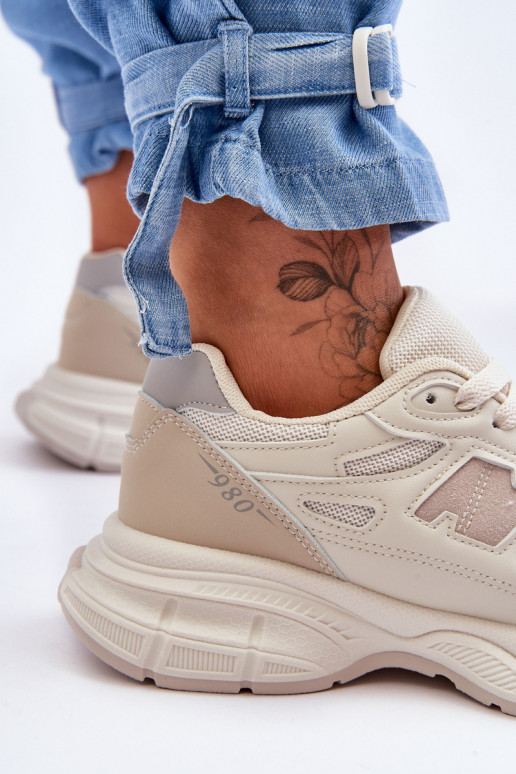 sneakers met mesh beige kleur Venice