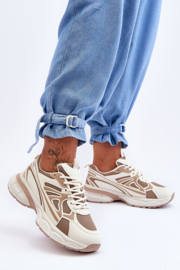 sneakers met veters beige kleur Emare 2
