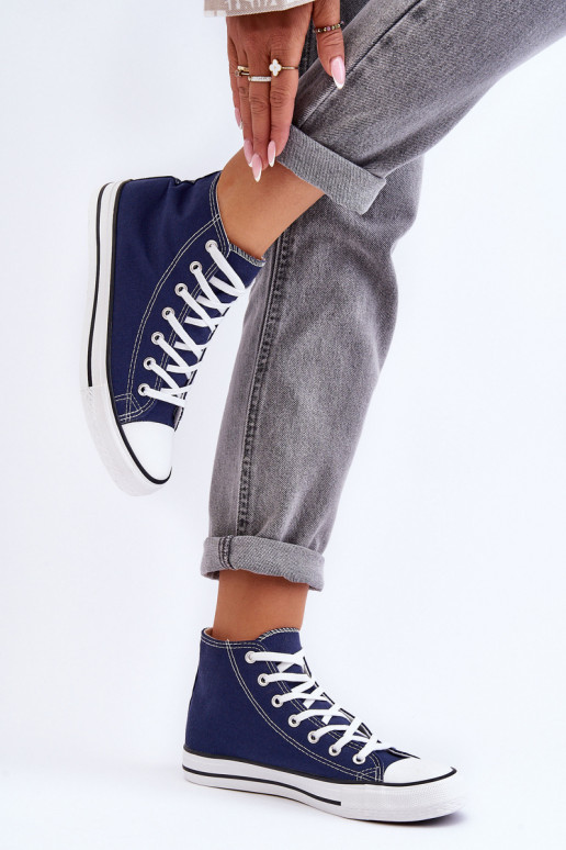 Klassiek model sneakers in donkerblauwe kleur van Remos