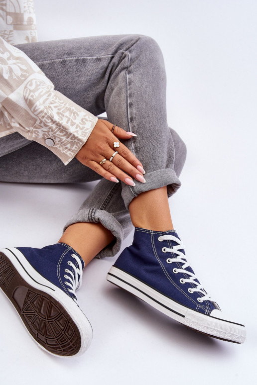 Klassiek model sneakers in donkerblauwe kleur van Remos