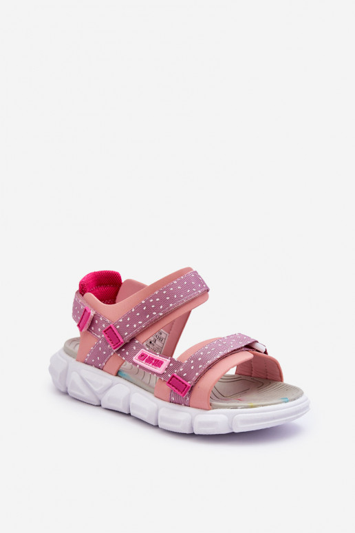Kindersandalen met zelfklevende sluitingen Big Star LL374202 roze kleur Kindersandalen met zelfklevende sluitingen Big Star LL374202 roze kleur