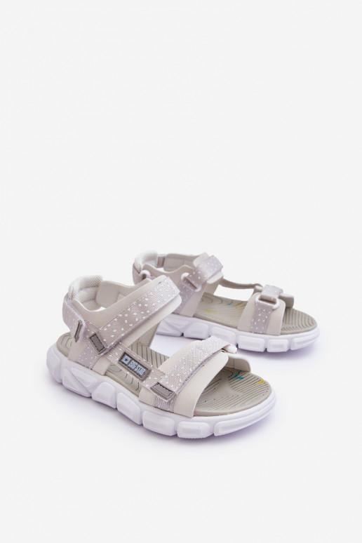 Kindersandalen met zelfklevende sluiting Big Star LL374201 Wit-zilverkleur Kindersandalen met zelfklevende sluiting Big Star LL374201 Wit-zilverkleur