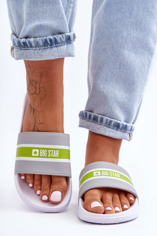 Lichte pantoffels Big Star JJ274647 Witgrijs
