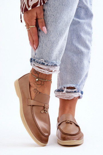 Klassiek model damesmocassins in de bruine kleur Cortez 2