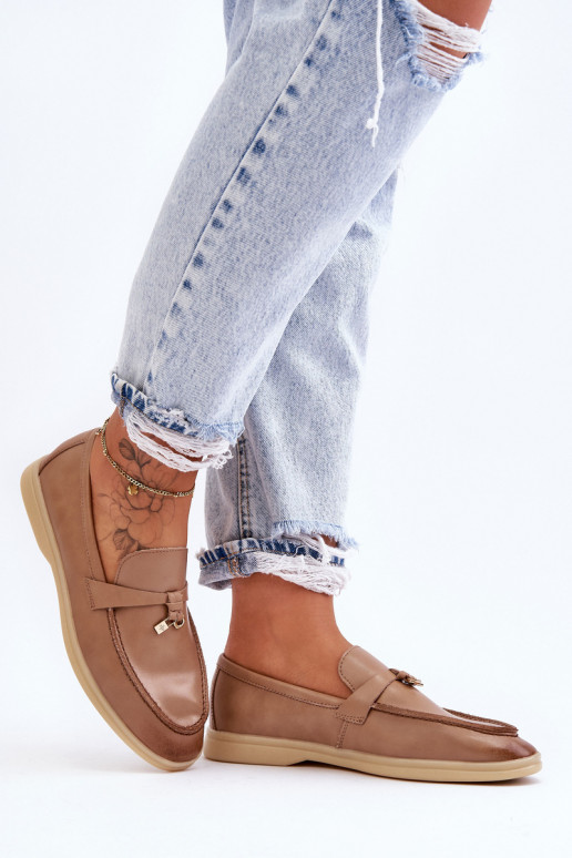 Klassiek model damesmocassins in de bruine kleur Cortez Klassiek model damesmocassins in de bruine kleur Cortez