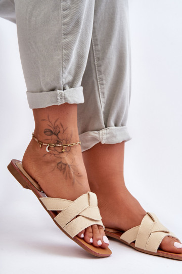 Pantoffels beige Aversa