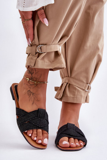 Pantoffels zwart Aversa 2